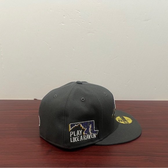 New Era, 59Fifty Fitted Hat, Baltimore Ravens, Grey - Picture 4 of 11